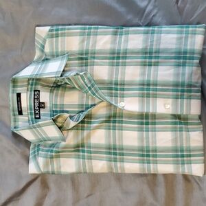 Express Modern Fit Plaid Shirt